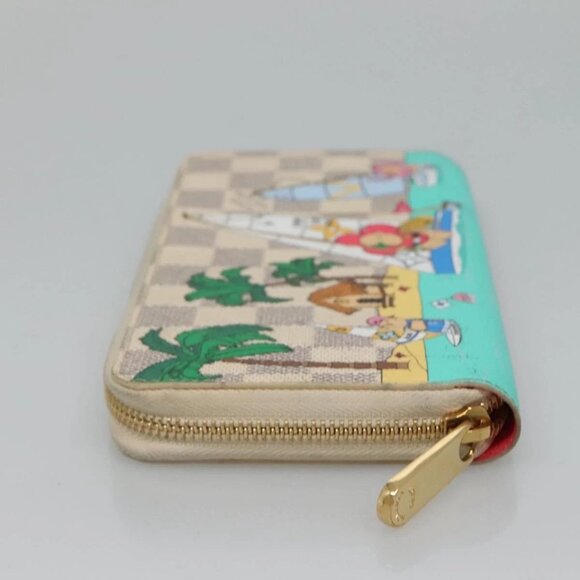 LOUIS VUITTON Damier Azur Vivienne Zippy Wallet Long Wallet N40507 Auth 126659 - Picture 4 of 15